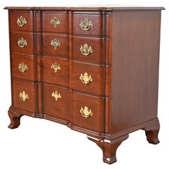 Kindel Furniture Georgian Mahogany Block Front Chest of Drawers, Refinished