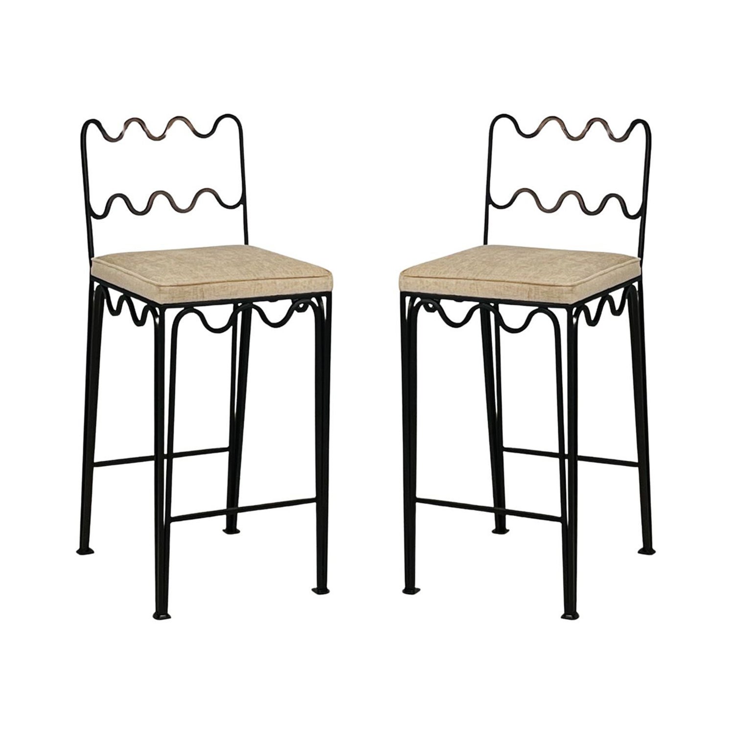 Pair of 'Méandre' Counter Stools by Design Frères in COM