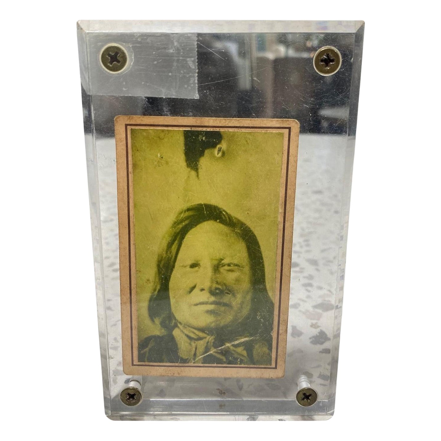 Sitting Bull, signierte Porträtfotografie der indianischen Ureinwohner Nord- und Südamerikas, Schrank Card im Angebot