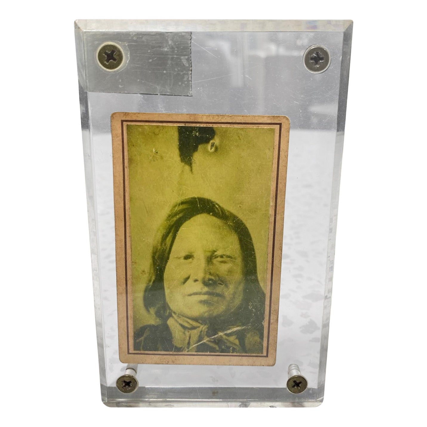 Sitting Bull Signed Native American Indian Cabinet-Card Portrait Photograph For Sale