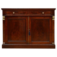 English Regency Empire Style Mahogany Sideboard