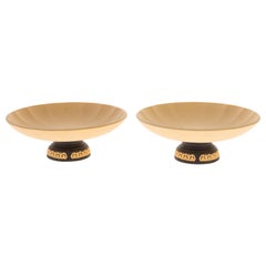 Pair of Wedgwood Black Cane Jasper Bowls