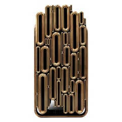 Langer Goldschrank - Handgefertigtes Holz und Blattgoldschrank - Boca do Lobo
