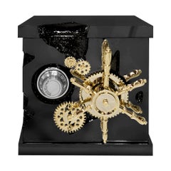 Millionaire Black Jewelry Safe - Hand-Crafted Gold Plate Brass - Boca do Lobo