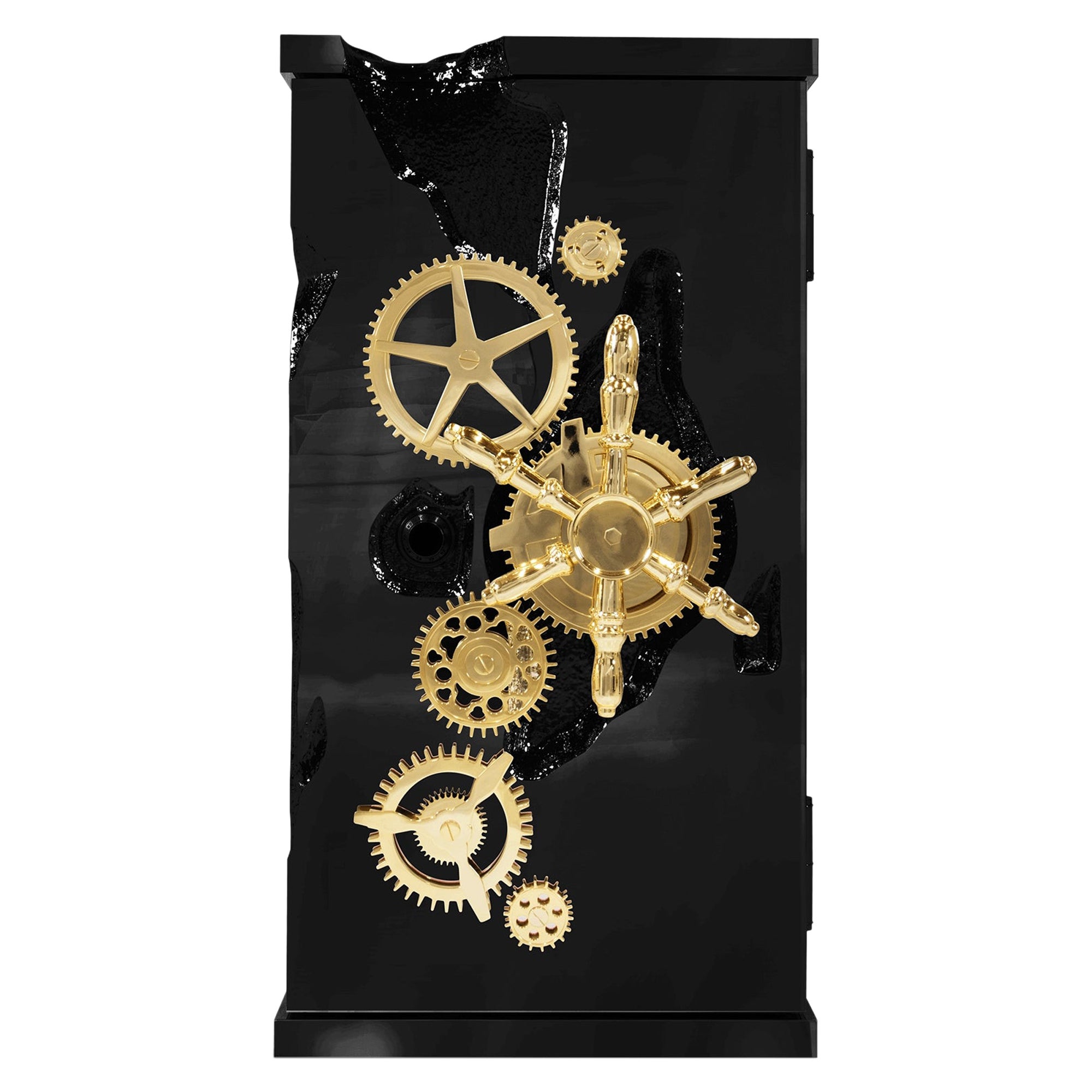 Millionaire Black Luxury Safe - Hand-Crafted Gold Plate Brass - Boca do Lobo