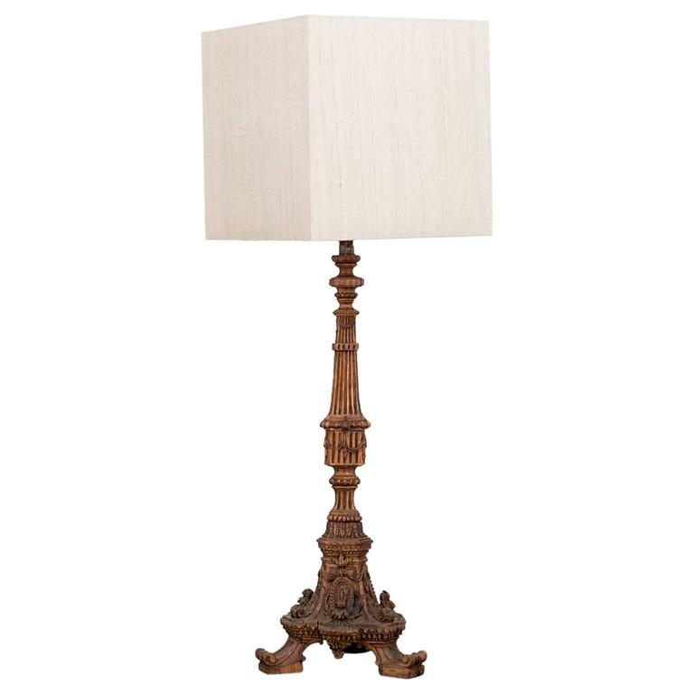 18th Century Portuguese Candle Stick Barroque For Sale at 1stdibs