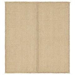 Rug & Kilim’s Contemporary Kilim in Beige-Brown Textural Stripes