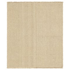 Rug & Kilim’s Contemporary Kilim in Beige-Brown Textural Stripes