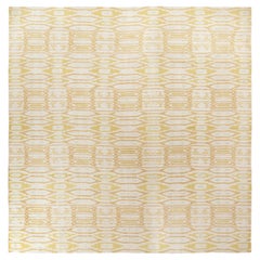 Rug & Kilim’s Modern Kilim Rug in All over Beige, White Ikats Pattern