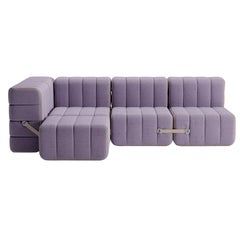 Curt-Set 9 - e.g. Flexible small corner sofa - Dama - 0039 (Lilac)
