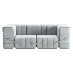 Curt-Set 7 - e.g. Flexible 2-seater w/ armrests - Barcelona - River - V3347/33