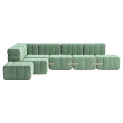 Curt-Set 12 - e.g. Flexible large corner sofa - Barcelona - Patina - V3347/46
