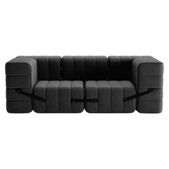 Curt-Set 7 - e.g. Flexible 2-seater with armrests - Dama - 0048 (Dark blue)