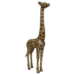 Chinesische Cloisonné-Skulptur einer stehenden westafrikanischen Giraffe