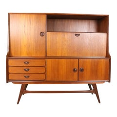 Credenza in teak Louis Van Teeffelen per WéBé, anni '60