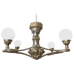 Fabulous Four Arm Globe Light Chandelier Pendant