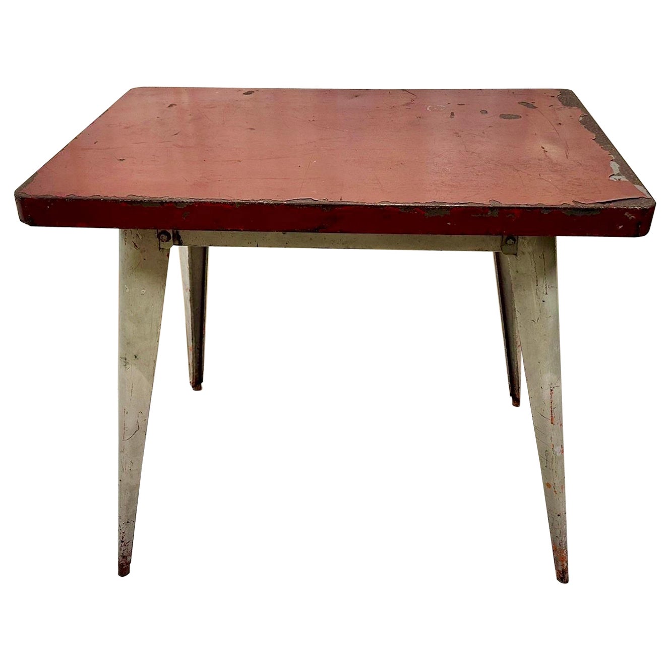 Xavier Pauchard Vintage Französischer Metall-Bistrotisch