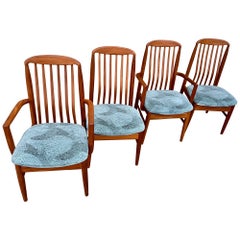 Sedie da pranzo in stile danese moderno di metà secolo di Benny A. Linden Design. Set di 4