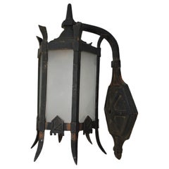 Einzelne Bronze-Leuchte aus den 1920er Jahren