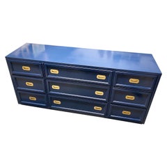 1970er Campaigner Dresser Neu lackiert in Haag Blau