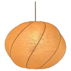 Spherical Spiral Cocoon Ceiling Lamp by Friedel Wauer for Goldkant Leuchten, 60s