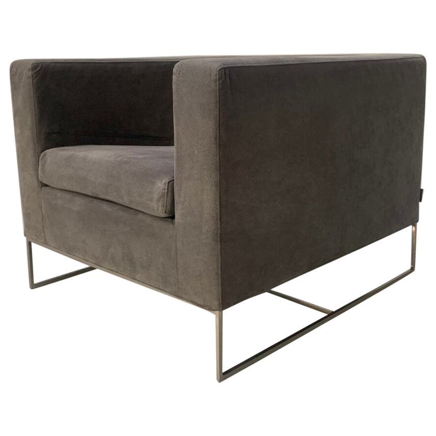 Minotti Sillón "Klee" - En Alcántara Gris