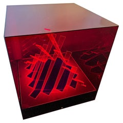 Lampenskulptur Cinetic Cubo Di Teo Plexiglas von James Riviere, Italien, 1970er Jahre