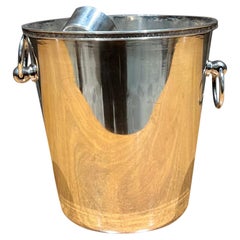 1960s Fornari Roma Embossed Alpaca Silver Ice Bucket