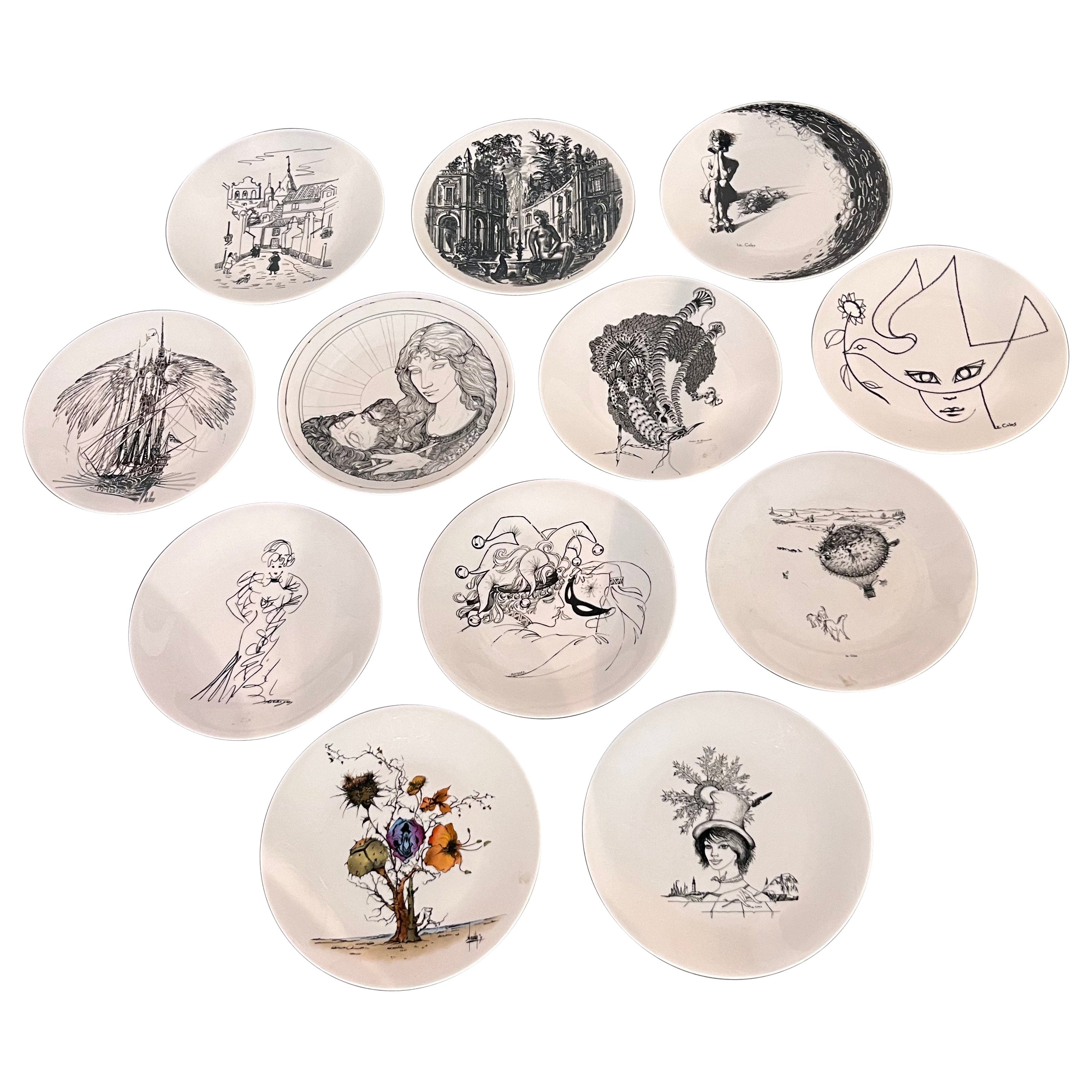 12 Ediciones limitadas Firmadas y Pintadas por Artistas fabricadas por C . F . Haviland en venta