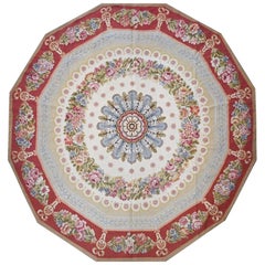 French Aubusson Manufacture Decagonal Carpet, Circa 1950 - 2m46x2m53 - N° 1407