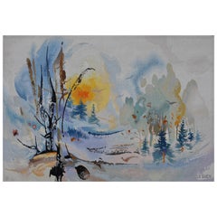 Aubusson Tapestry By Thérèse Le Guen "Vallé Blance" Signed Certified - No. 1412