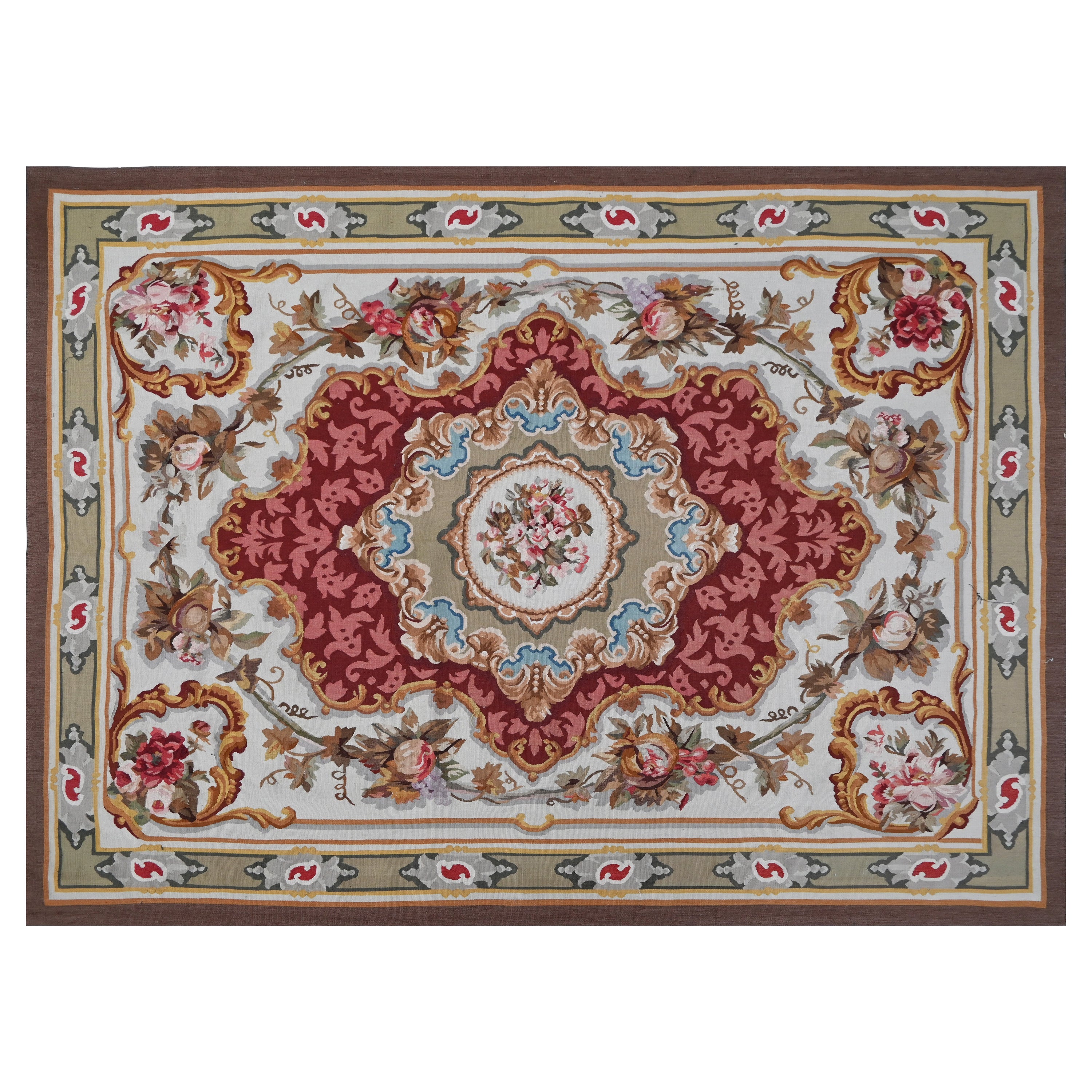 French Rug Aubusson Manufacture 19th century - Napoleon III style - No ...
