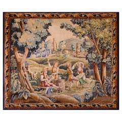 Tapiz Aubusson Francés 19º - Escena Champetre - L 1m90 X H 1m55 - N° 1417