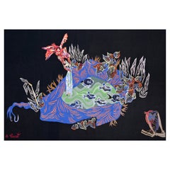Tapisserie Jean Lurcat "Corail bleu" Atlerie Suzanne Goubely-gatien N° 1416
