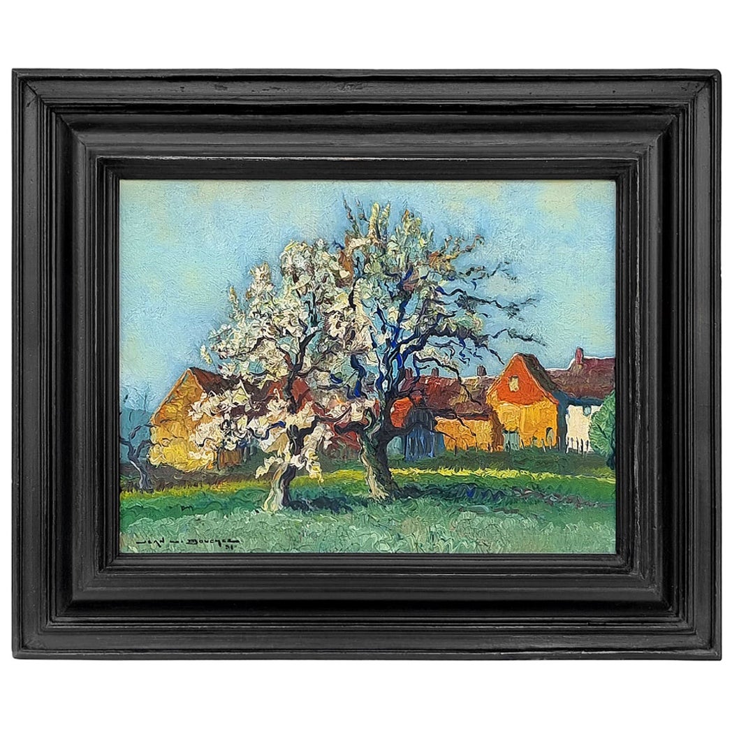 "Meli in fiore", olio su tela di Jean-Louis Bouchez, Francia, circa 1951