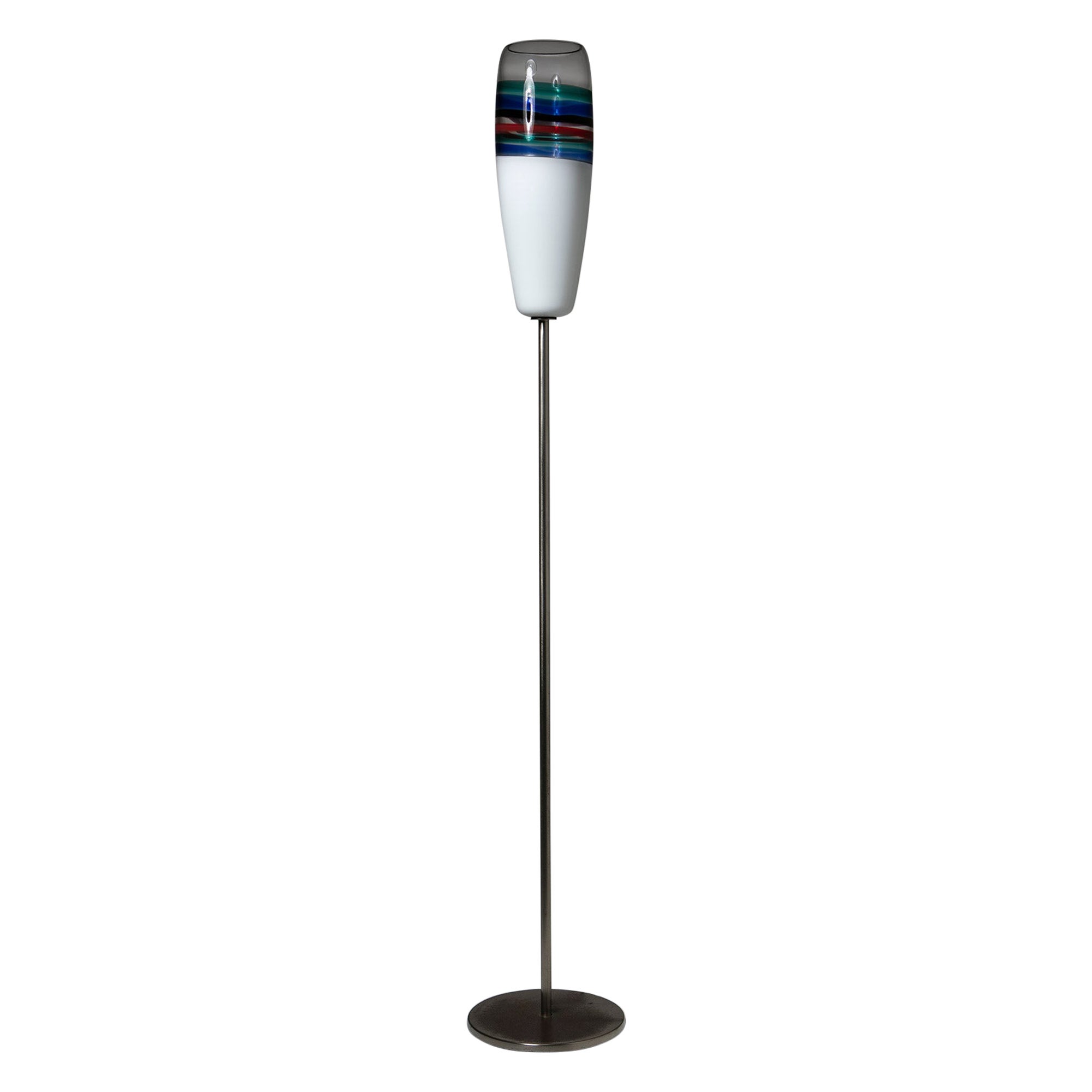 "Striade" Murano Glass Floor Lamp by Massimo Vignelli for Venini, Italy, 1950s