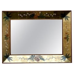 Vintage Decorative Arts Dried Flowers Mirror