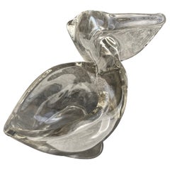 Italian Glass Pelican Bowl