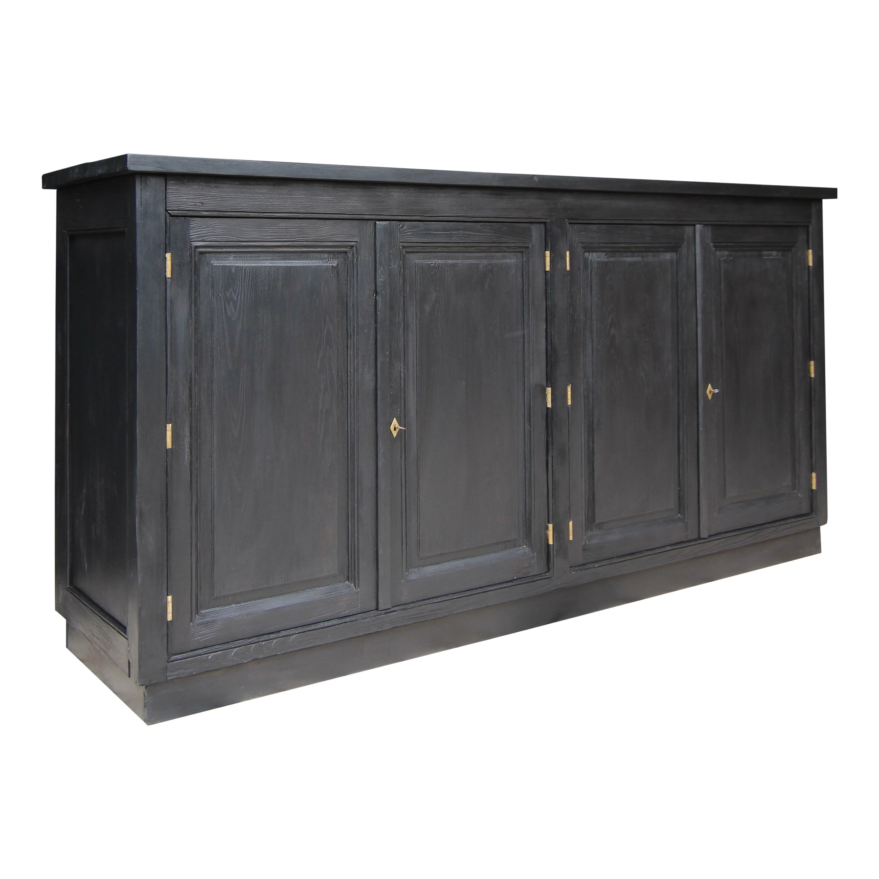 Large Early 19th Century Ebonized Sideboard