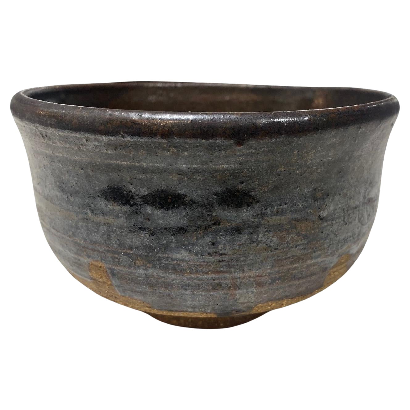 Tashiko Tazaezu Signierte glasierte Chawan-Teeschale aus japanischer Hawaii-Studio-Keramik, signiert