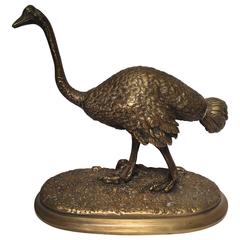 Rare 19th Century French Bronze Ostrich 4