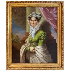 19th Century Biedermeier Portrait of a Lady
