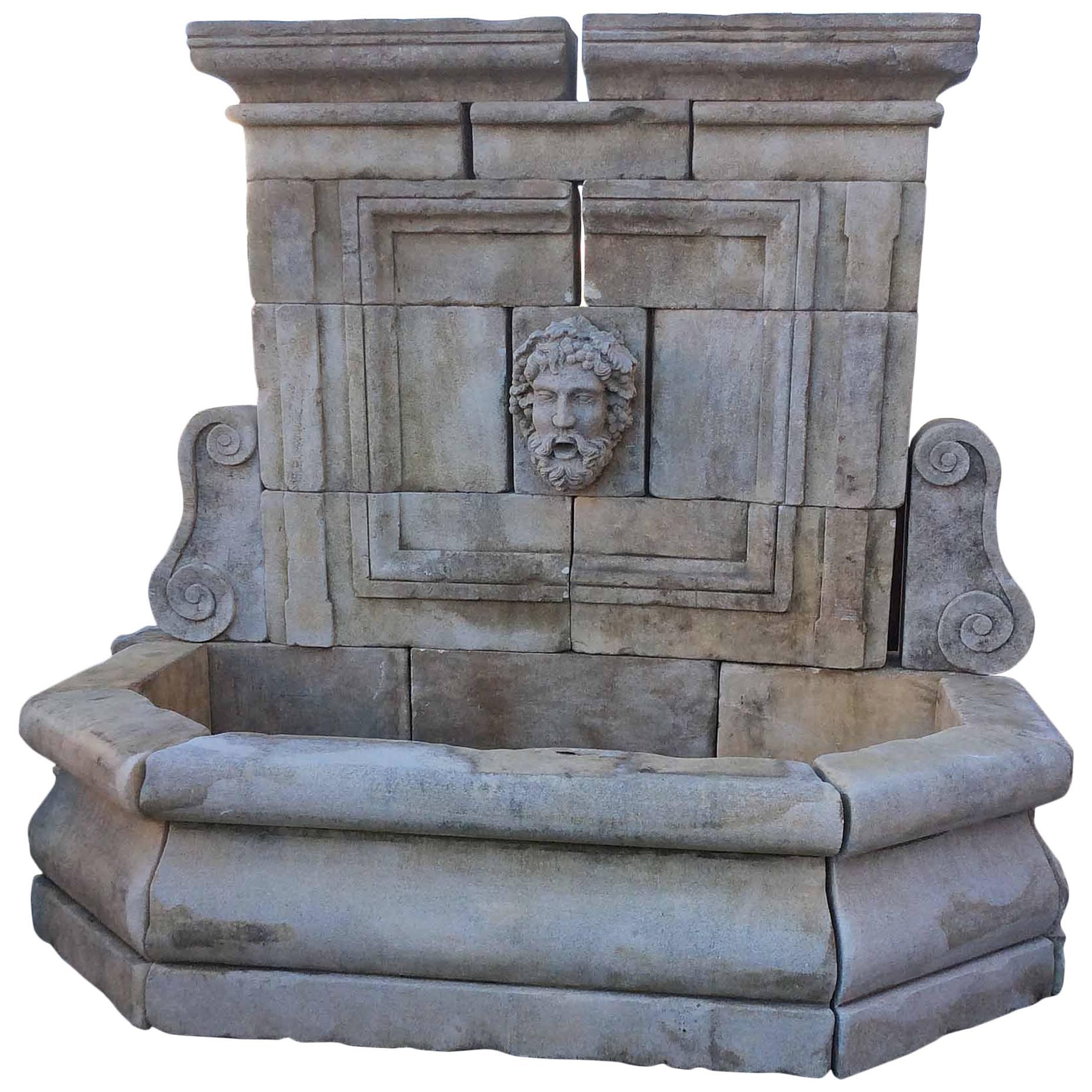 Limestone Bacchus Fountain