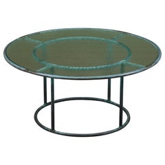 Walter Lamb for Brown Jordan Round 36" Bronze Patio Coffee Table