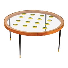 Table basse d'art Cristal du 20e siècle avec détails dorés
