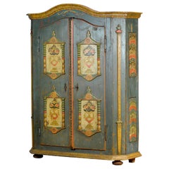 Antique German Hand Painted Cabinet, Anno 1803