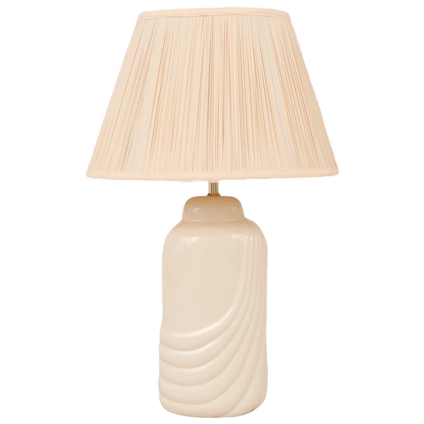 Oval Ceramic Swag Lamp with Matching Shade