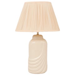 Oval Ceramic Swag Lamp with Matching Shade