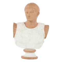 Roman Emperor Augustus Terracotta Bust