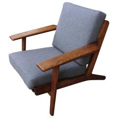 Hans Wegner GE-290 Fauteuil Lounge Armchair with New Upholstery